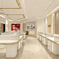 Traditional Gold Jewelry Storefront With Elegant Window Displays And Classic Design