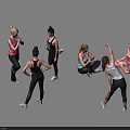 Group of People Doing Various Stretching Exercises and Yoga Poses