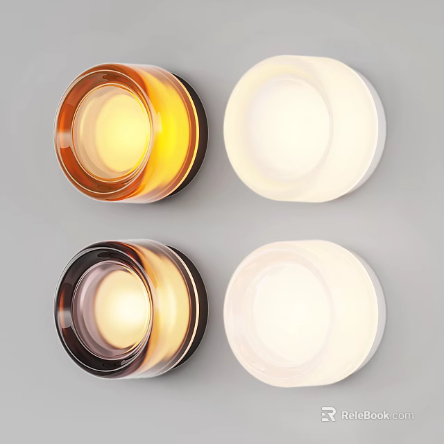 Modern Wall Lamps with Different Color Options and Sleek Designs for Interior Decor 3d model 