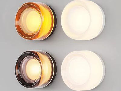 Modern Wall Lamps with Different Color Options and Sleek Designs for Interior Decor 3d model
