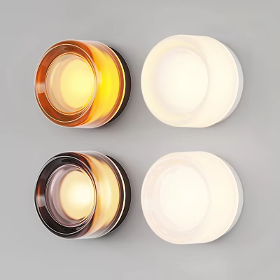 Modern Wall Lamps with Different Color Options and Sleek Designs for Interior Decor 3d model