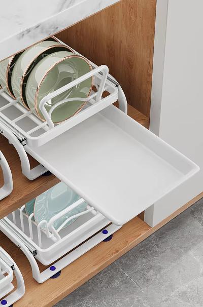 Kitchen Pull Out Rack For Storing Dishes 3d model