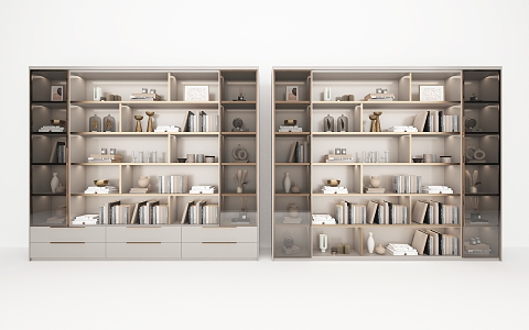 decorative cabinet bookcase 3d model