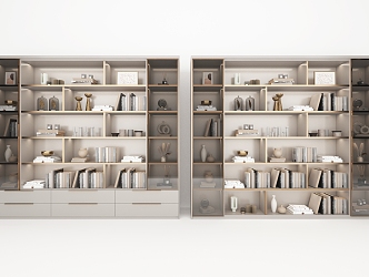 decorative cabinet bookcase 3d model