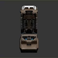 Futuristic Mechanical Single Chair With Metallic Frame And Intricate Tech Details