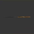 Bloody Blade Knife With Wooden Handle And Metal Rivets On Black Surface With Reflection