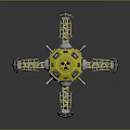 Futuristic Yellow Mechanical Spider Robot With Metallic Legs And Sci Fi Design Details