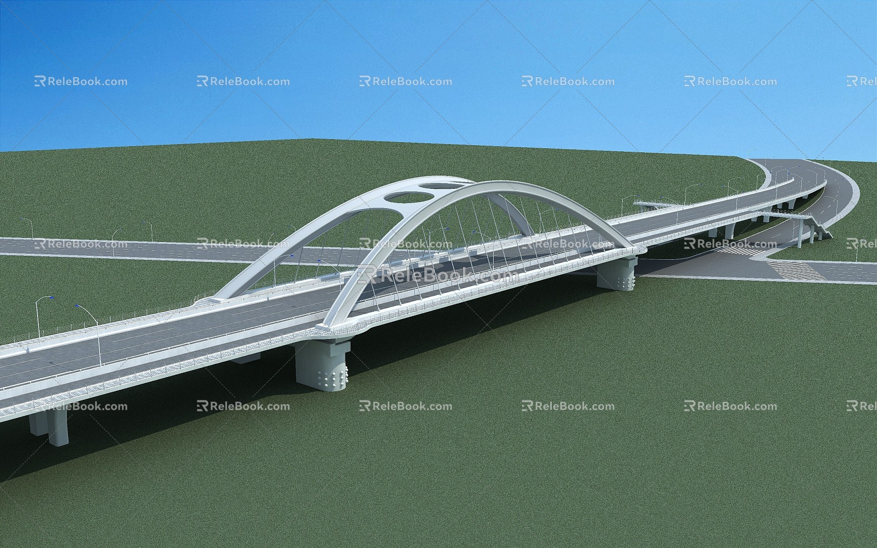 Bridge Bridge Bridge Overpass Bridge Suspension Bridge Cable-stayed Bridge Overpass 3d model