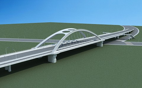 Bridge Overpass Bridge Suspension Bridge Cable-stayed Bridge Overpass 3d model