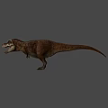 Realistic T Rex Dinosaur 3D Model With Open Mouth And Sharp Teeth 3d model