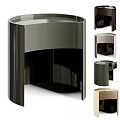 Modern Bedside Table Design With Sleek Metallic Finish And Multiple Color Options 3d model