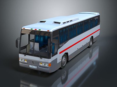 Hyundai Bus School Bus Van Box Car 3d model