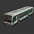 Modern White City Bus Featuring Downtown Line And Custom Design