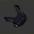 Durable Practical Dark Blue Backpack With Silver Water Bottle For Daily Use