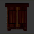 Classic Mahogany Furniture Desk with Green Smooth Top and Multiple Drawers with Gold Handles
