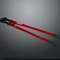 Heavy Duty Red And Black Bolt Cutters With Ergonomic Handle Design