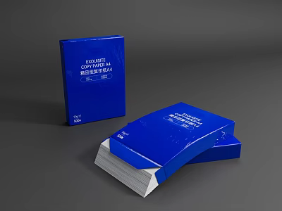 Blue First Aid Kit With Emergency Medical Supplies Open And Stacked Packaging 3d model