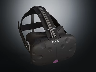 HTC Virtual Reality Headset Featuring Adjustable Straps And Soft Padding 3d model