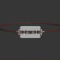 Stylish Red Cord Necklace With Metal Pendant And Small Beads Design