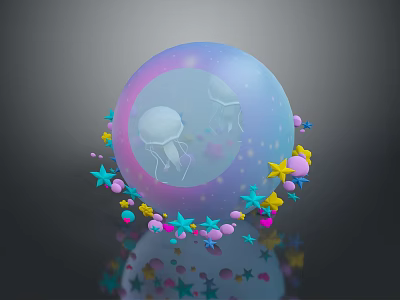 Jellyfish Sea Animal Fish Freshwater Fish Sea Fish Animal Game Animal Cartoon Animal 3d model