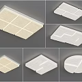 Modern Ceiling Light Fixture Combinations With Various Shapes And Geometric Textures