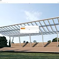 Modern Landscape Structures Park Structures Park Corridor Frame Park Rest Pavilion 3d model