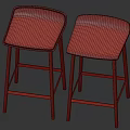 Modern Minimalist Bar Stools With Backrest And Black Solid Wood Legs For Home Kitchen Use