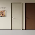 Designer Swing Doors in Beige and Brown for Modern Interior Spaces