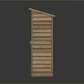 Wooden Outdoor Storage Cabinet With Lockable Door And Vertical Structure For Garden Use