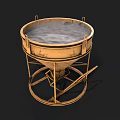 Industrial Equipment Metal Conical Container With Wheel Base And Support Frame