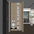 Porch partition background wall 3d model