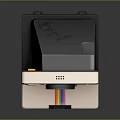 Polaroid One Step SE Instant Camera With Pink Body And Rainbow Stripe Digital Device