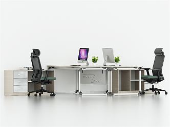 Modern Office Desk and Chair Work Desk Computer Desk Office Chair 3d model