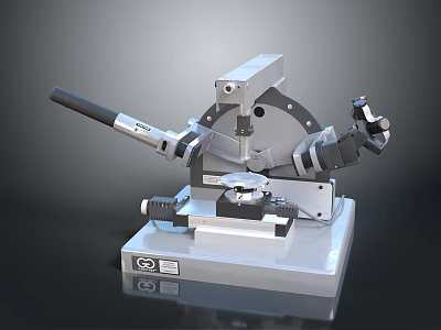 Industrial Precision Measuring Instrument With Metal Frame Adjustable Components And Stable Base 3d model