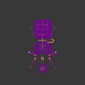 Purple Medical Rehabilitation Chair With Armrests Footrest And Ergonomic Support Design