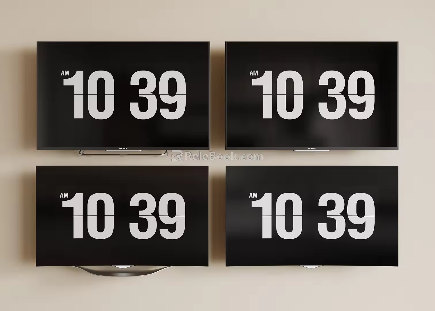 Modern LCD TV Display 3d model