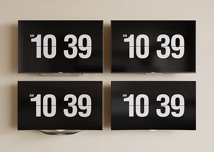 Modern LCD TV Display 3d model