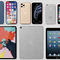 Apple Smartphones and Tablets Collection Featuring iPhones and iPads in Various Colors