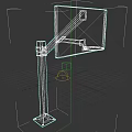 Durable Basketball Hoop Stand With Sturdy Pole And Backboard For Sports