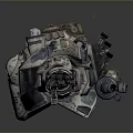 Mech Warrior Mech Soldier Machine Battlearm Mechanical Battlearm Machine Fighter Robot 3d model