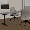 Modern Office Desk and Chair Staff Station Computer Desk and Chair 3d model