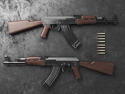 Modern guns. 3d model