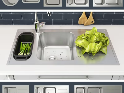 Vegetable washing basin 3d model