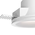 White Recessed Downlight With Slim Design And Metal Mounting Brackets For Indoor Ceiling Lighting