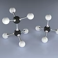 Scientific Molecular Model With Black And White Spheres And Atomic Connections