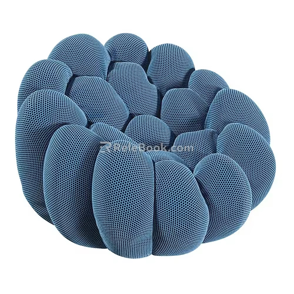 Modern Blue Single Lazy Sofa 3d model