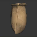Brown Cloth Drawstring Bags For Daily Use One Opened And One Closed