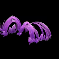 Purple Garden Decorative Pieces With Curved Floral Design And Elegant Appearance
