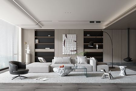 modern living room 3d model