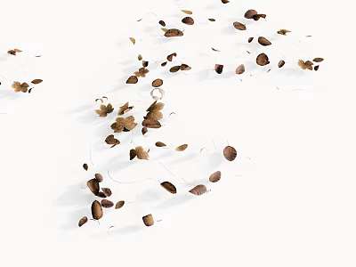 leaves dead leaves fallen leaves 3d model